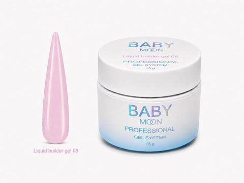 BABY MOON Liquid Builder gel, 15ml №08