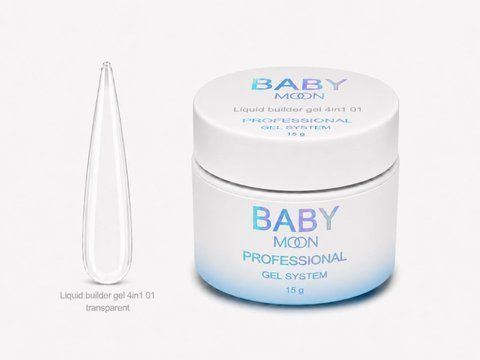 BABY MOON Liquid Builder gel 4 in 1, 15ml №01