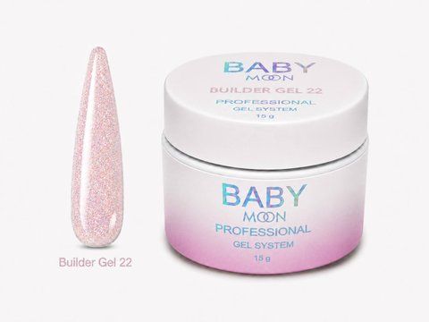 BABY MOON Glitter Builder Gel, 15ml №22